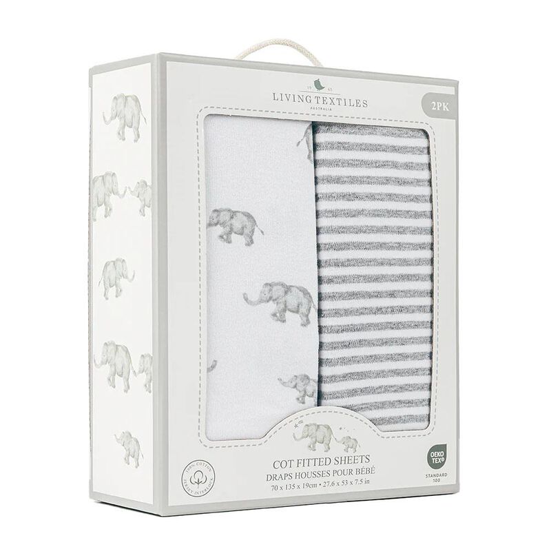 Living Textiles 2-Pack Jersey Cot Fitted Sheet image number 0